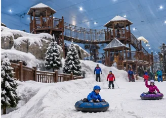 Snow play and tubing at Ski Dubai Snow Park